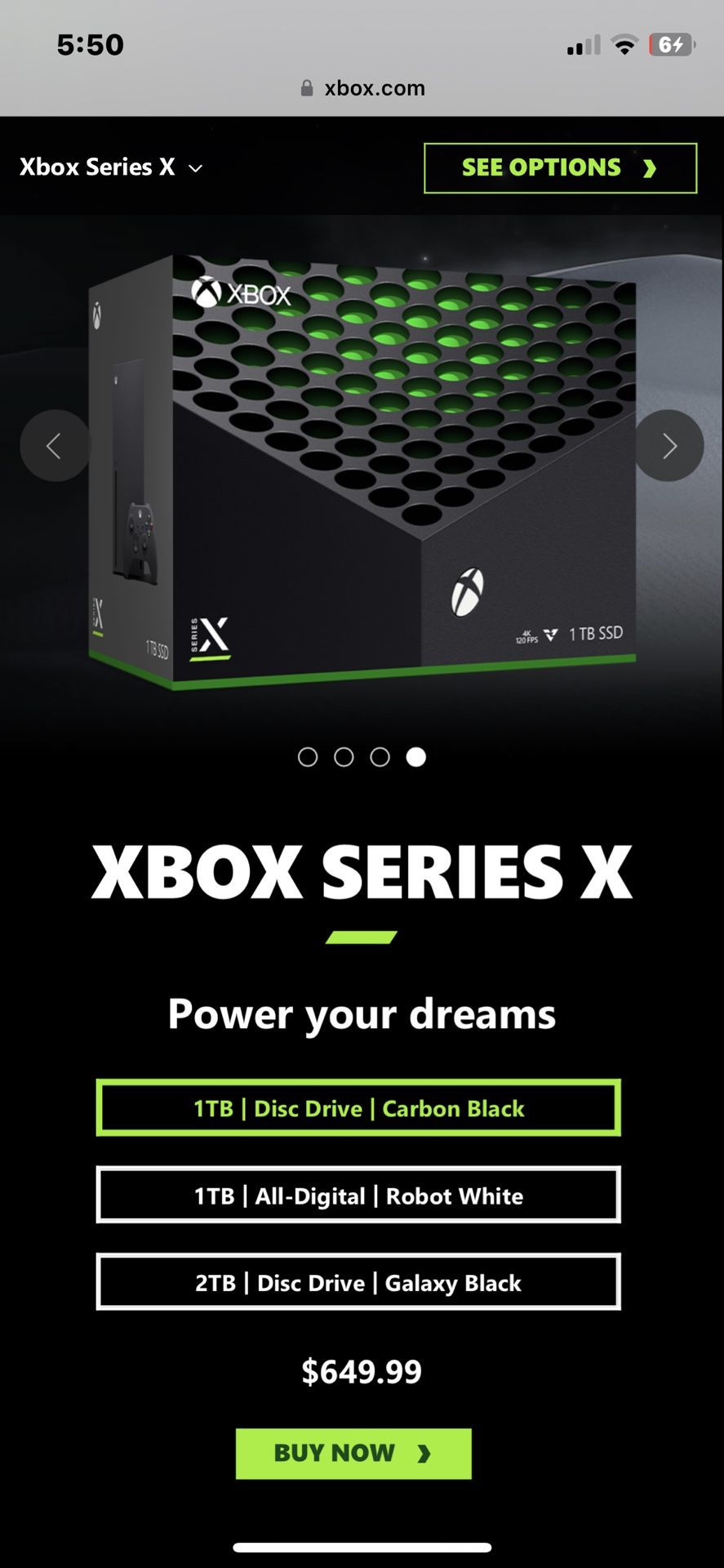 Brand New Xbox Series X 1TB Carbon Black