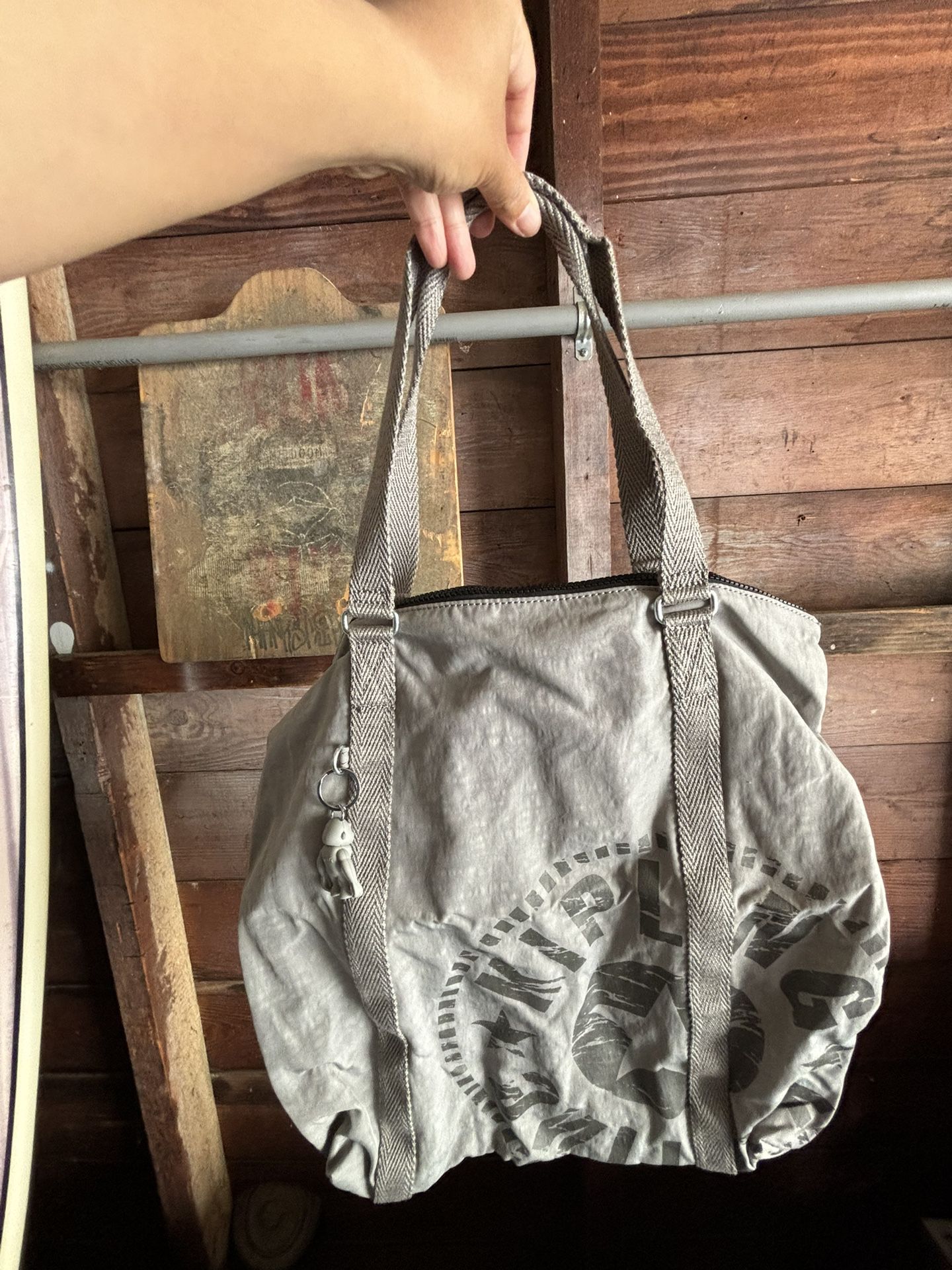 NEW Kipling Gray Tote Bag 