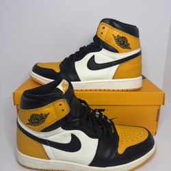 👟 Jordan 1 Retro High OG “Yellow Toe” Size 10M 💛 Used w/ OG Box