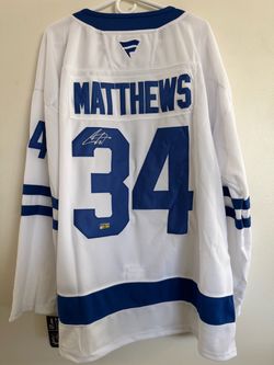 AUSTON MATTHEWS SIGNED TORONTO MAPLE LEAFS AUTOGRAPHED FANATICS JERSEY w/COA XXL - 19-02