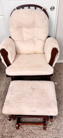 Glider Rocking Chair with Rocking Ottoman