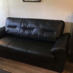 Black Leather Sofa