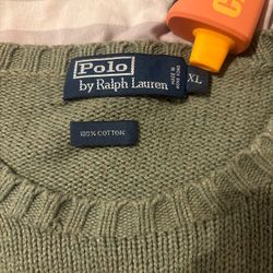 Polo Ralph Lauren green cotton sweater in XL #preppy #classic