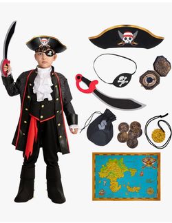 Kids Pirate Costume Set with Accessories