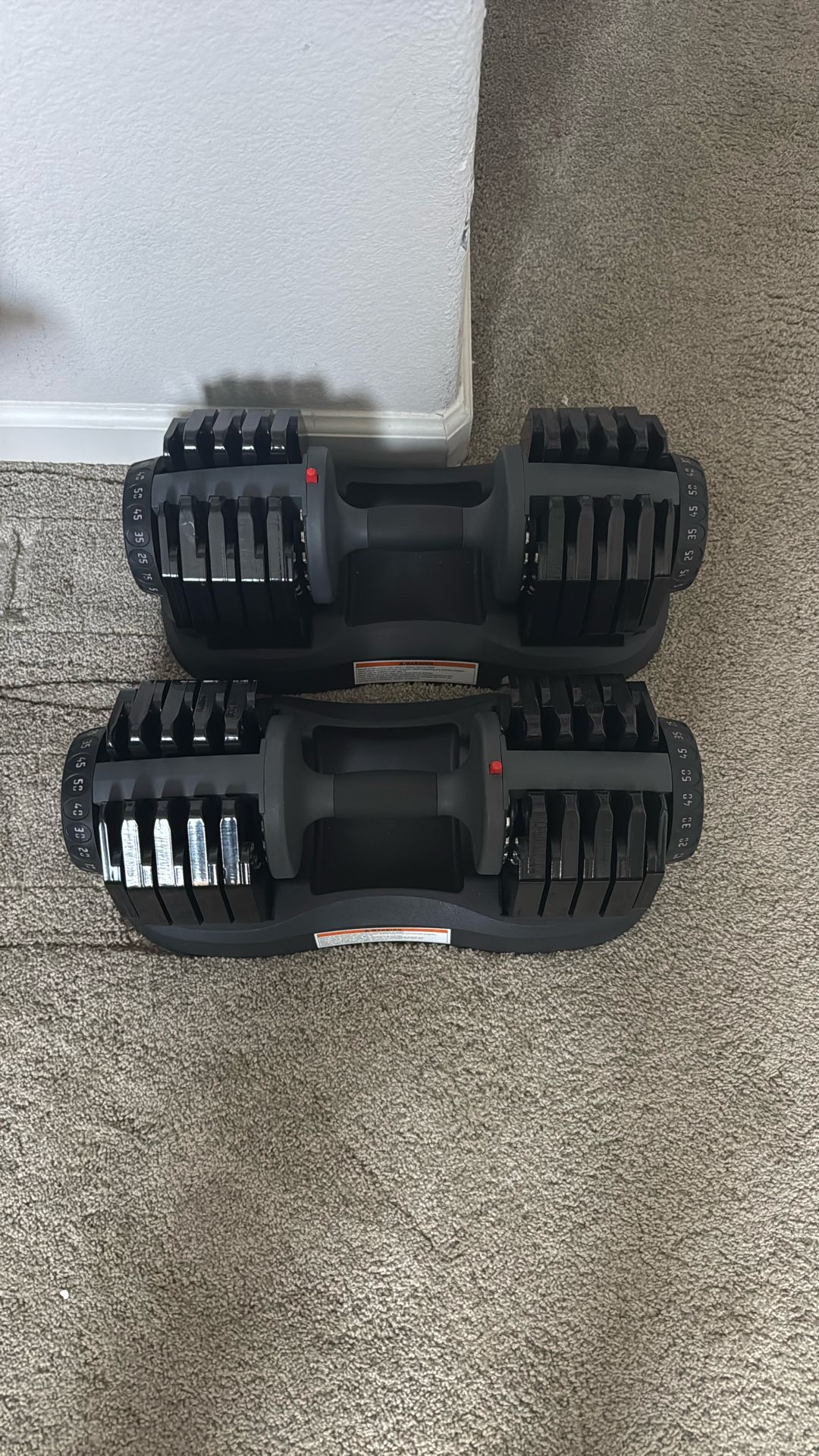 Two Adjustable Dumbbells