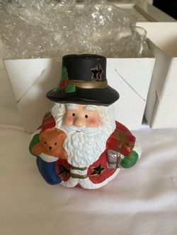 Santa Candle holder Ceramic