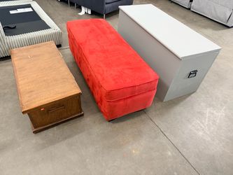 Storage ottomans and bench’s $20-$50