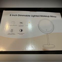 BRAND NEW 8 inch Dimmable Lighted Makeup Mirror