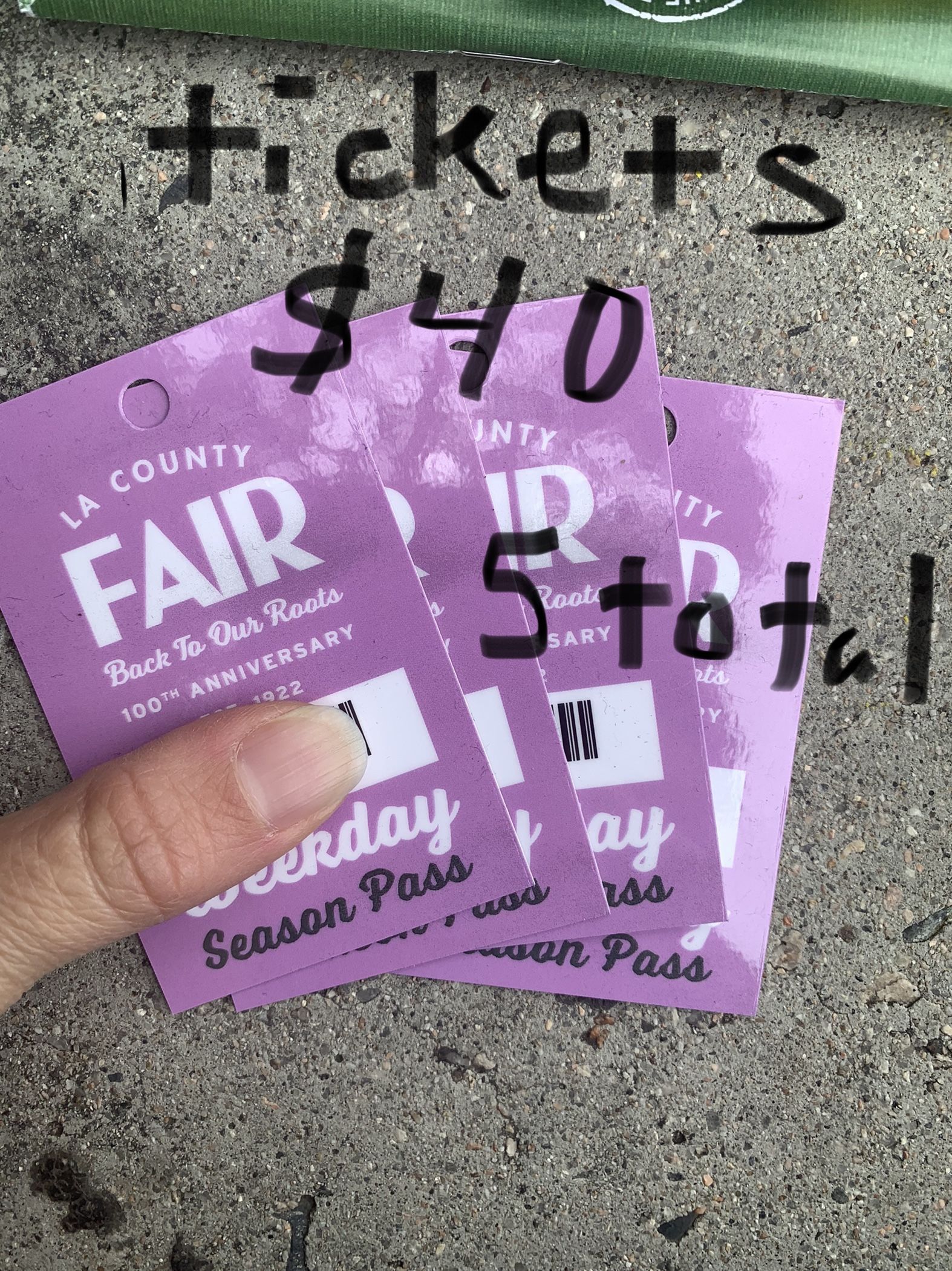 5 LA FAIR TICKETS