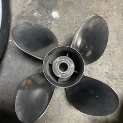 Turbo-O stainless steel prop 4 blade.  13 3/4x24