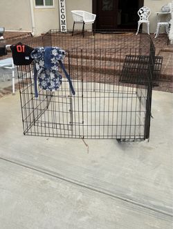Black Metal Wire Pet Playpen