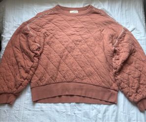 Quilted Crewneck Sweatshirt Universal Threads Set in Dusty Rose
