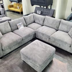 Grey Sofa Sectional With Ottoman 