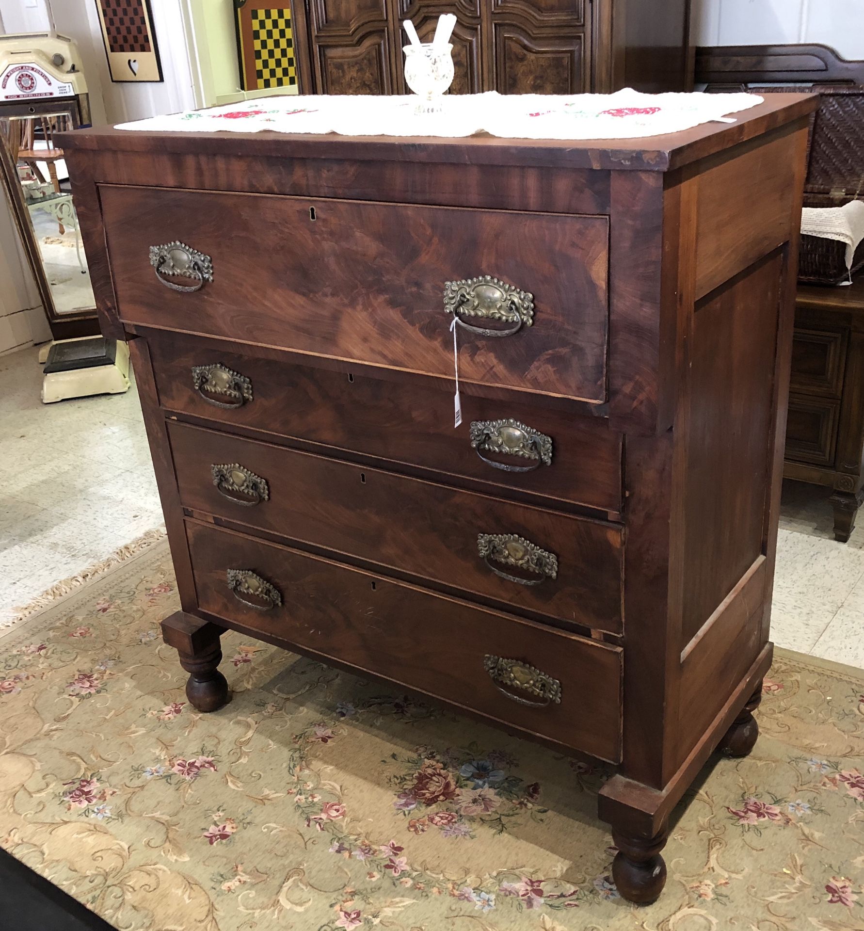 Antique solid wood Empire chest