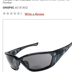 NSI XP® 710 READER GRAY ANTI-FOG ANTI SCRATCH LENS SAFETY GLASSES