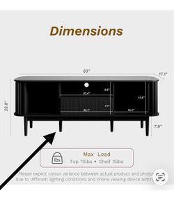 Black TV Stand Media Console
