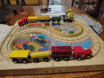 Wooden Train / track carrying case