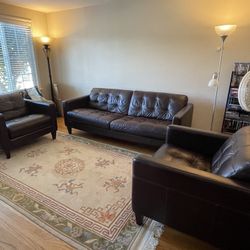 Leather Sofa Set