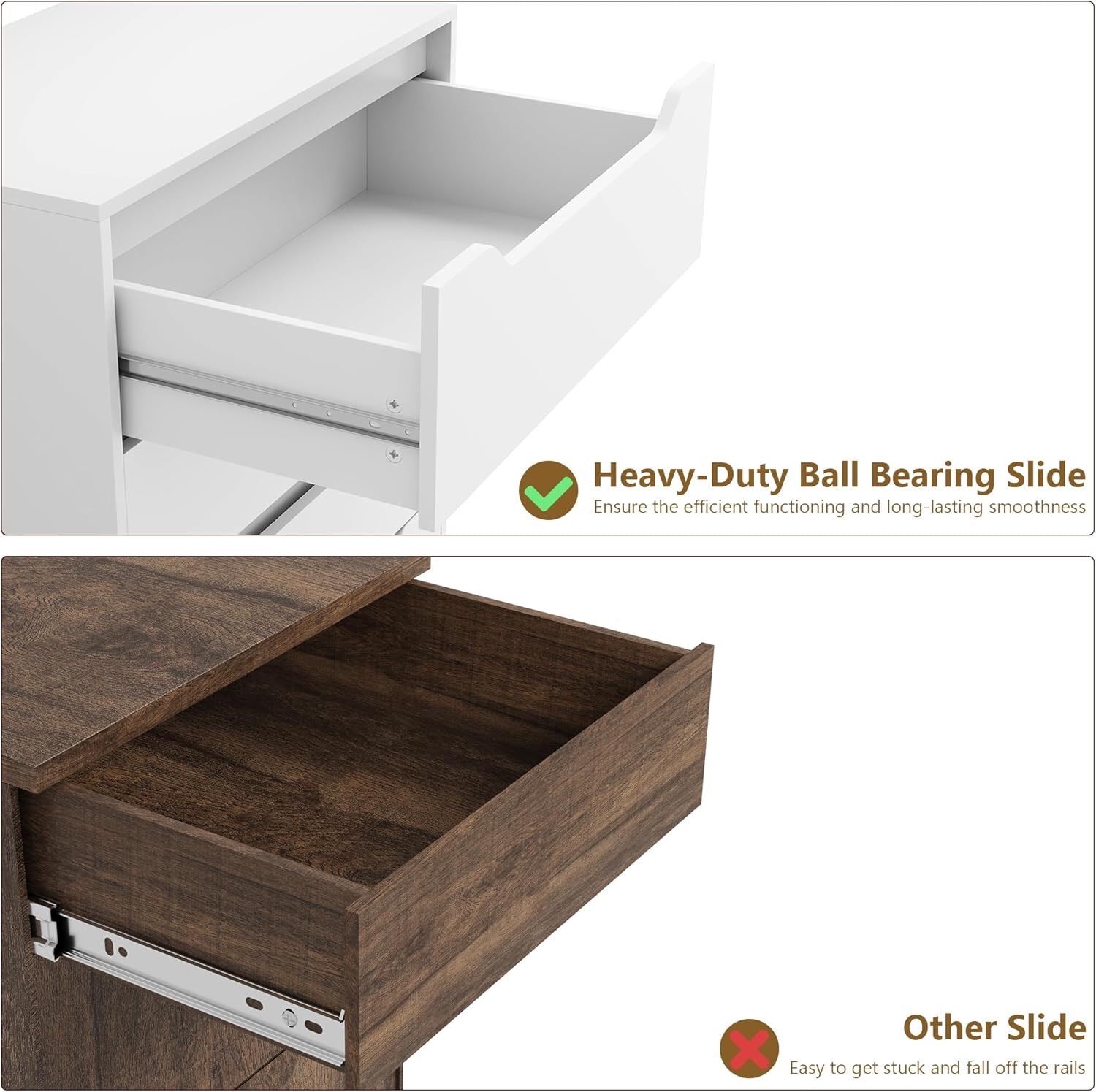White Dresser, 4 Drawers Dresser, Modern Dresser Chest of Drawers with  Cut-Out Handles, Small