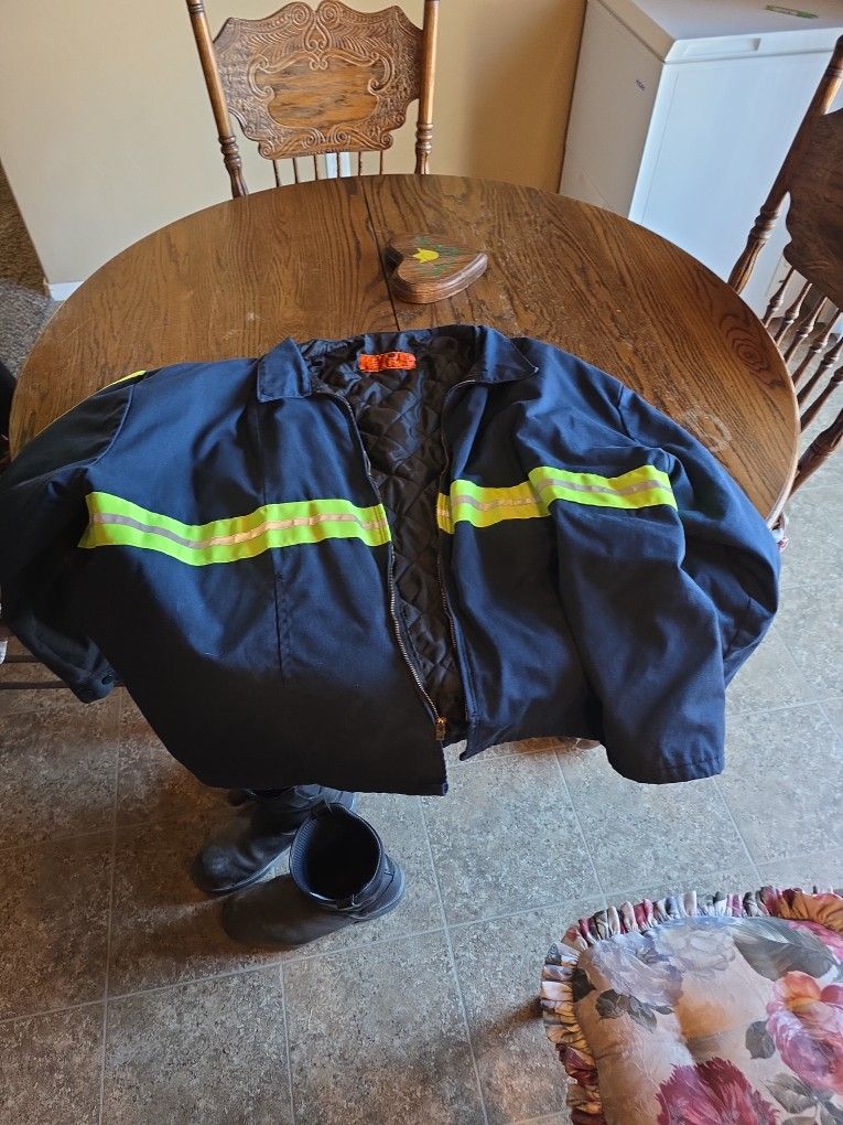 Red cap high viz jackets