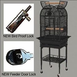 *OPEN BOX* Kings Cages SLUX 1816 Bird Cage18X16X57 ON SALE BLACK/SILVER