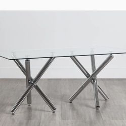 Modern Glass table with 4 chairs 