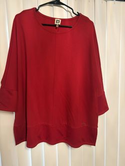 Gorgeous Red Tunic Blouse