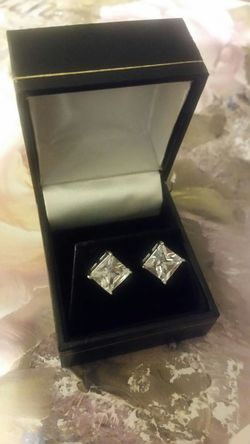 Cubic Zirconia Sterling Silver Earrings