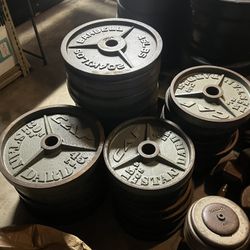 Steel Olympic Barbell CAP Plates 