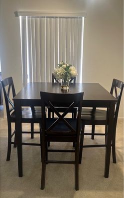 Wooden dining table