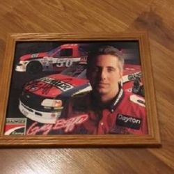 Race Car Driver Greg Biffle Autographed Mini Poster