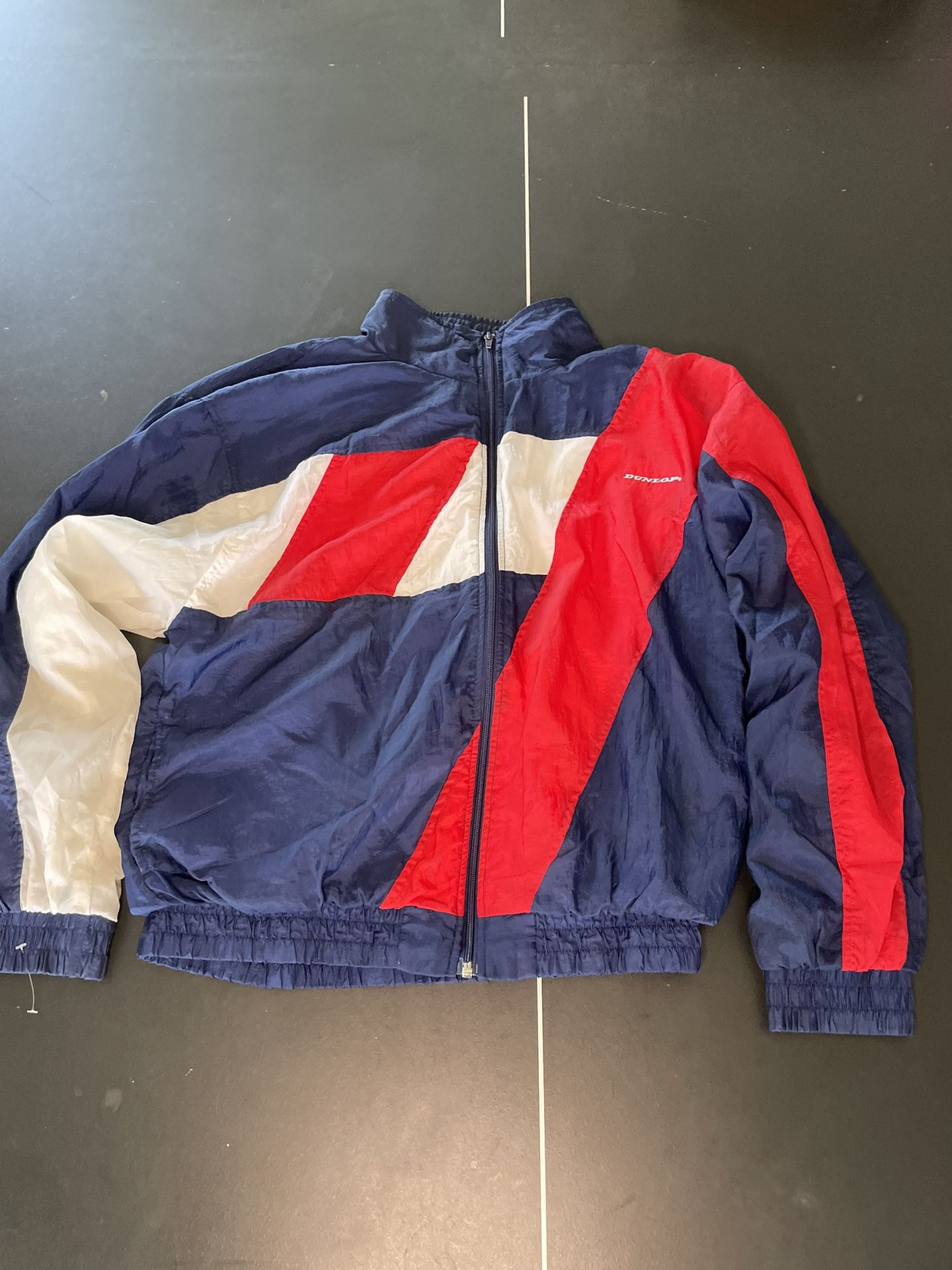 Blue and red Windbreaker