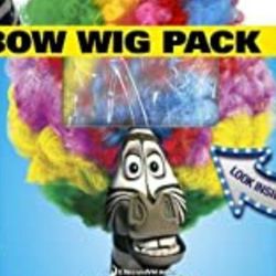 Marty's Rainbow Afro wig from the Madagascar 3 movie collection (Wig only).
