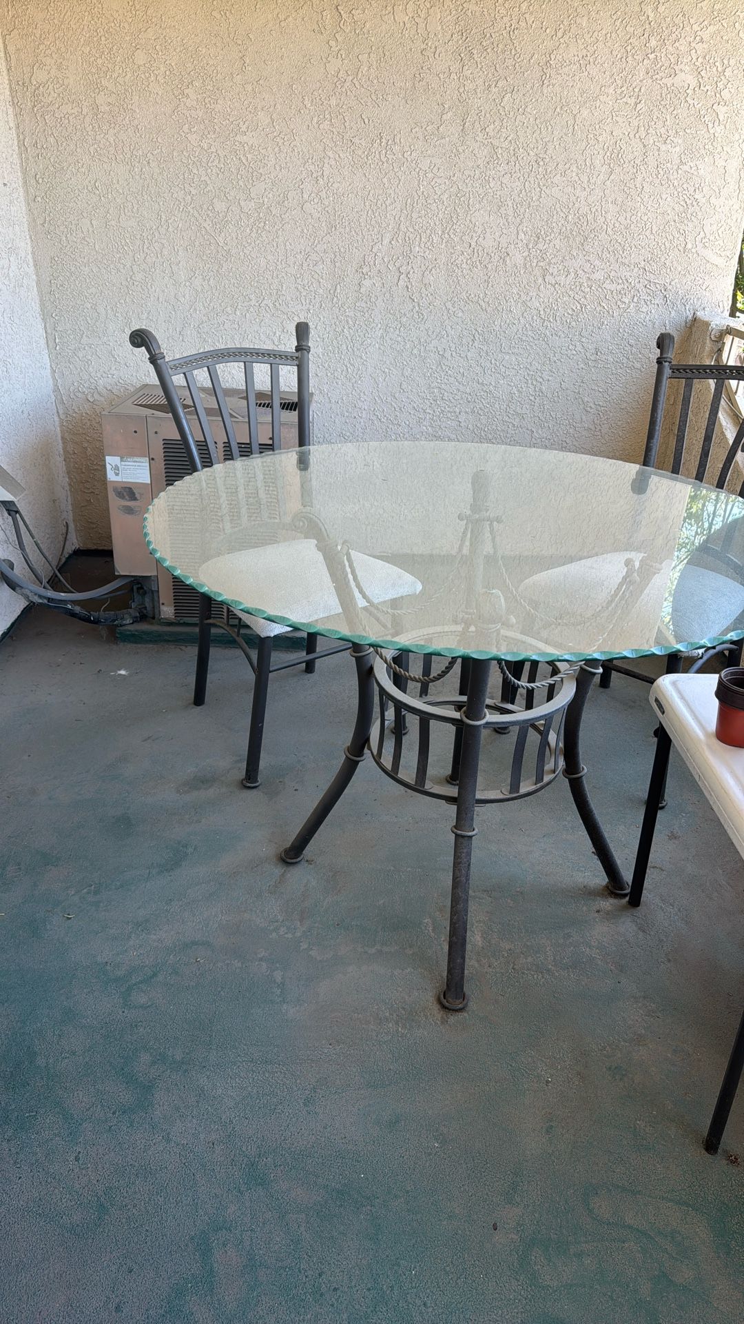 Clear Dining Table With 2 Chairs Included