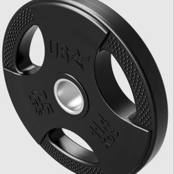 TROY BARBELL & FITNESS/USA SPORTS 25 LB PAIR RUBBER-ENCASED OLYMPIC PLATES FACTORY REBATE FREE FEDEX SHIPPING 