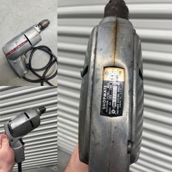 2 Vintage Corded Drills Tested In Working Condition 