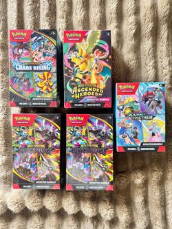 Pokémon TCG Booster Bundles - Sealed (Pitch Black, Journey Together, Ascended Heroes, Chaos Rising)