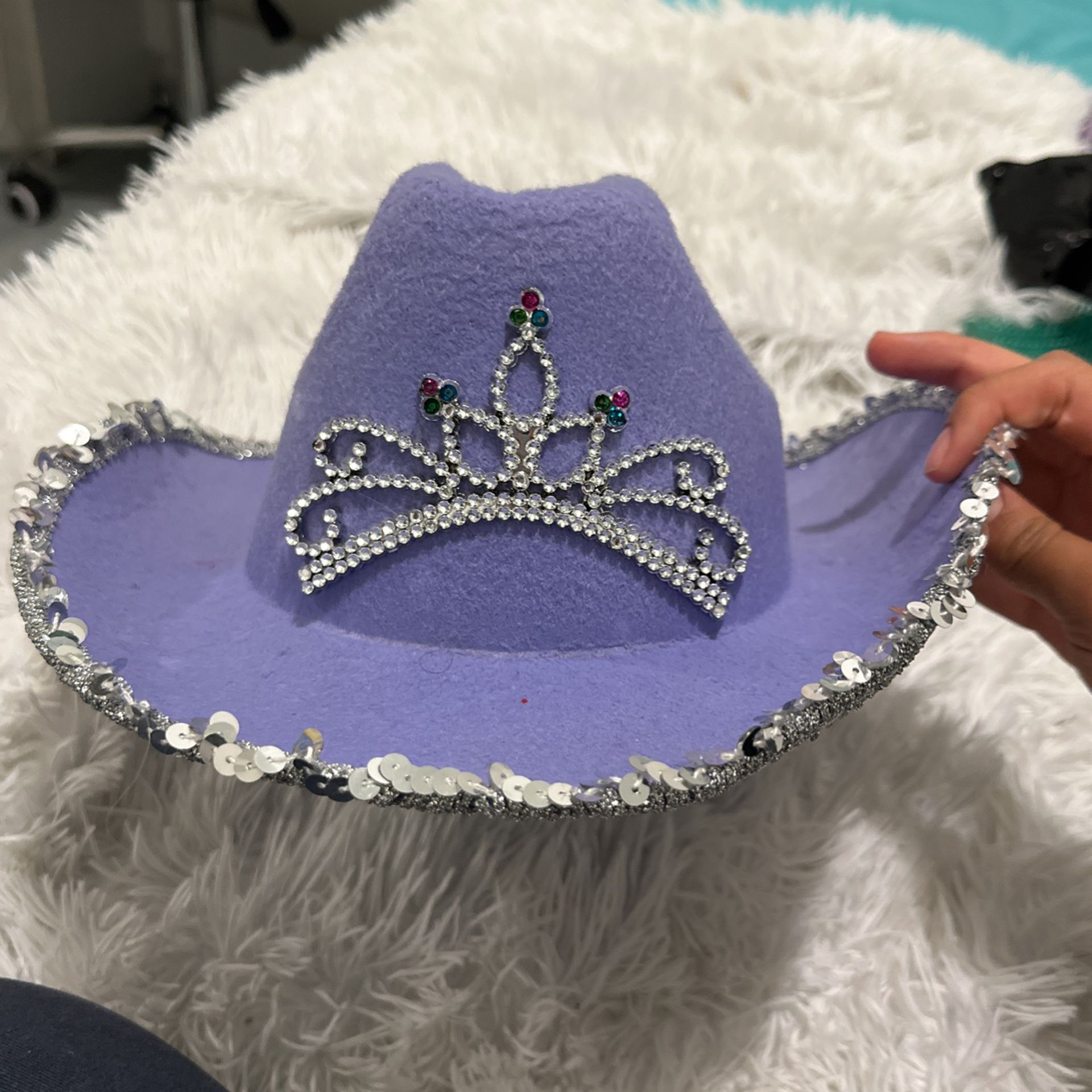 Purple Cowboy and Tiara hat
