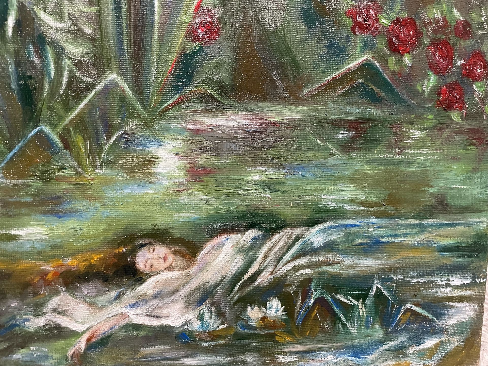 Hand-painted, oil painting 10x8