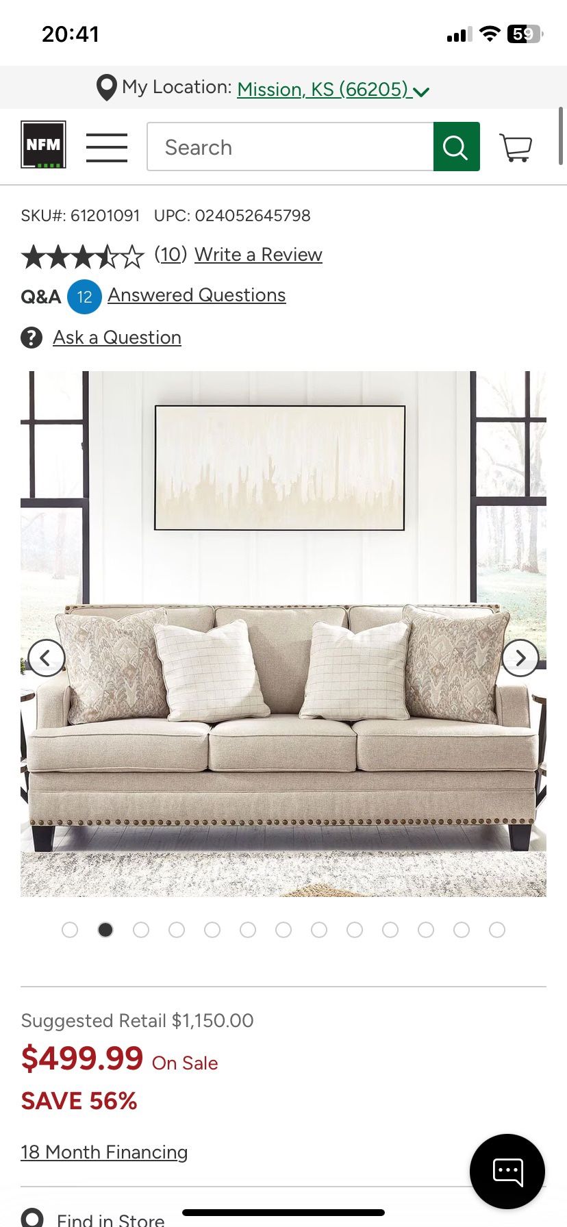 Couch and Chair Set