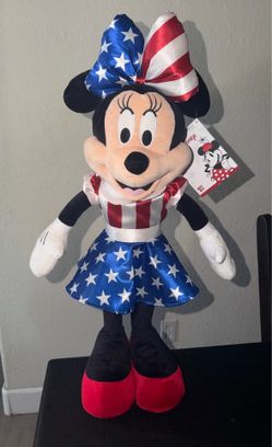NWT 2026 DISNEY MINNIE MOUSE 4TH OF JULY PATRIOTIC GREETER 24" STANDING PLUSH