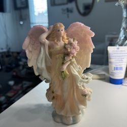 Vintage Floral Angel Figurine