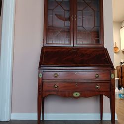 REAL SOLID WOOD SECRETARY DESK 