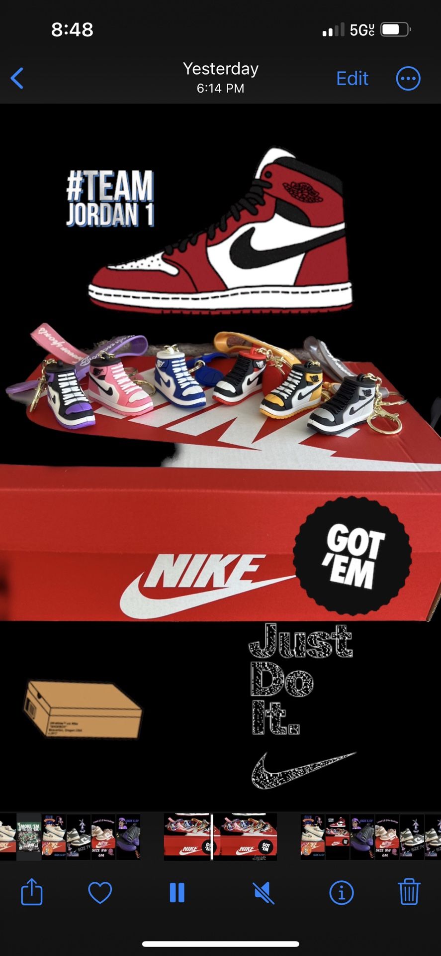 Jordan 3D Keychains