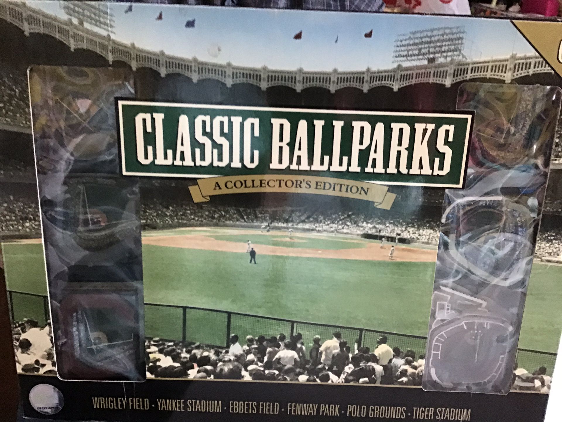 Classic Ballparks - Wrigley, Yankee Stadium, Tiger Stadium, Fenway Park, Ebbets Field, Polo Grounds — Includes 144 page hard cover book — Collectors