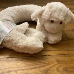 Bearington Baby Travel Pillow Lamby Lamb White