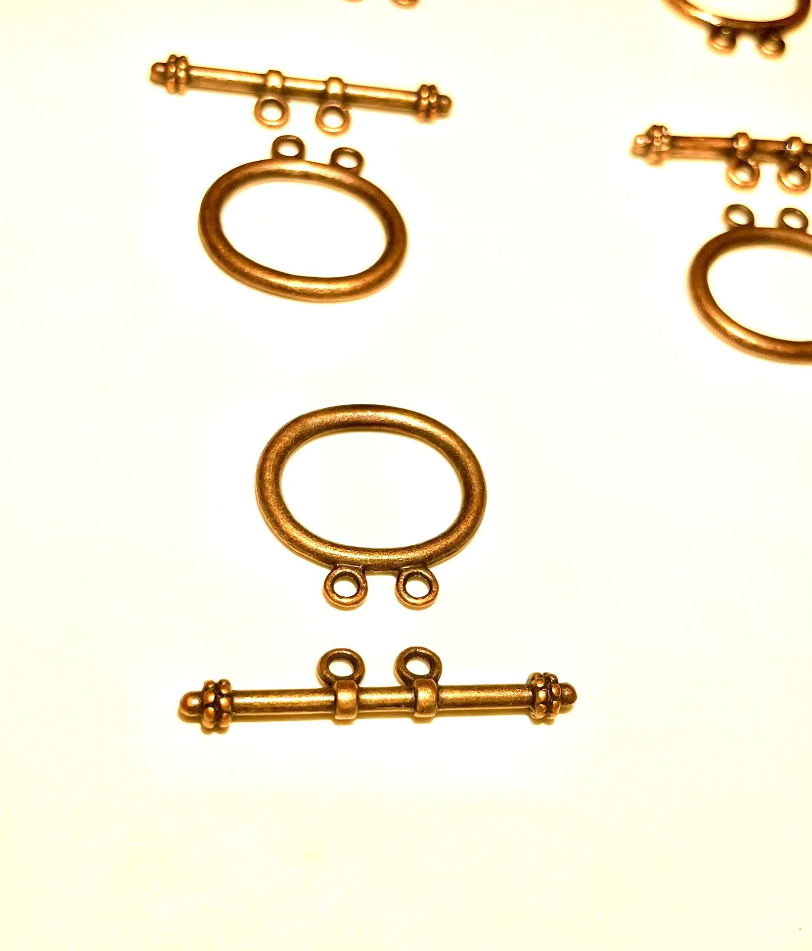 Large Lot Of Copper Toggle Clasps