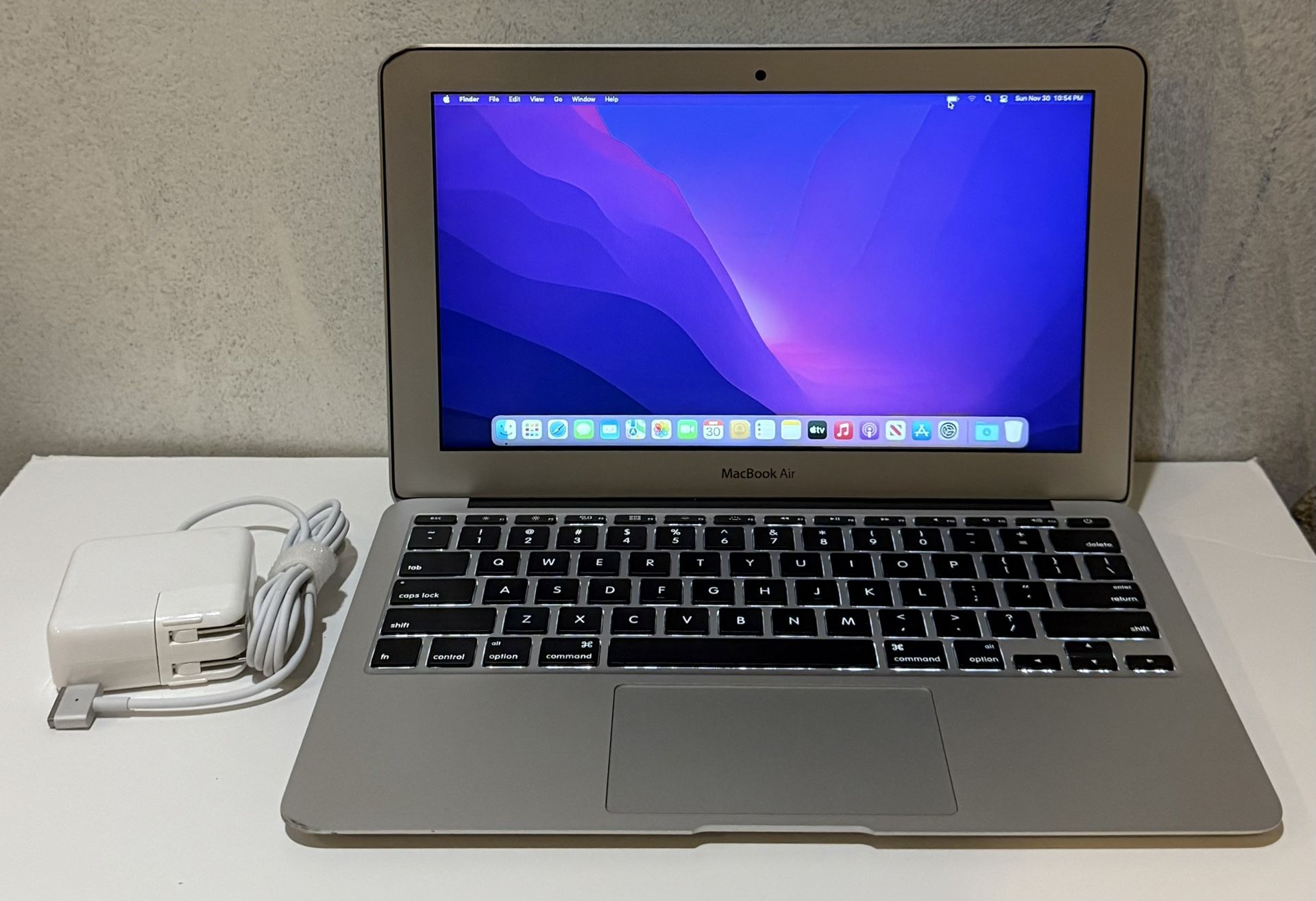 Apple MacBook Air 11.6” A1465 macOS Monterey with Power Cord 4GB RAM 128GB SSD