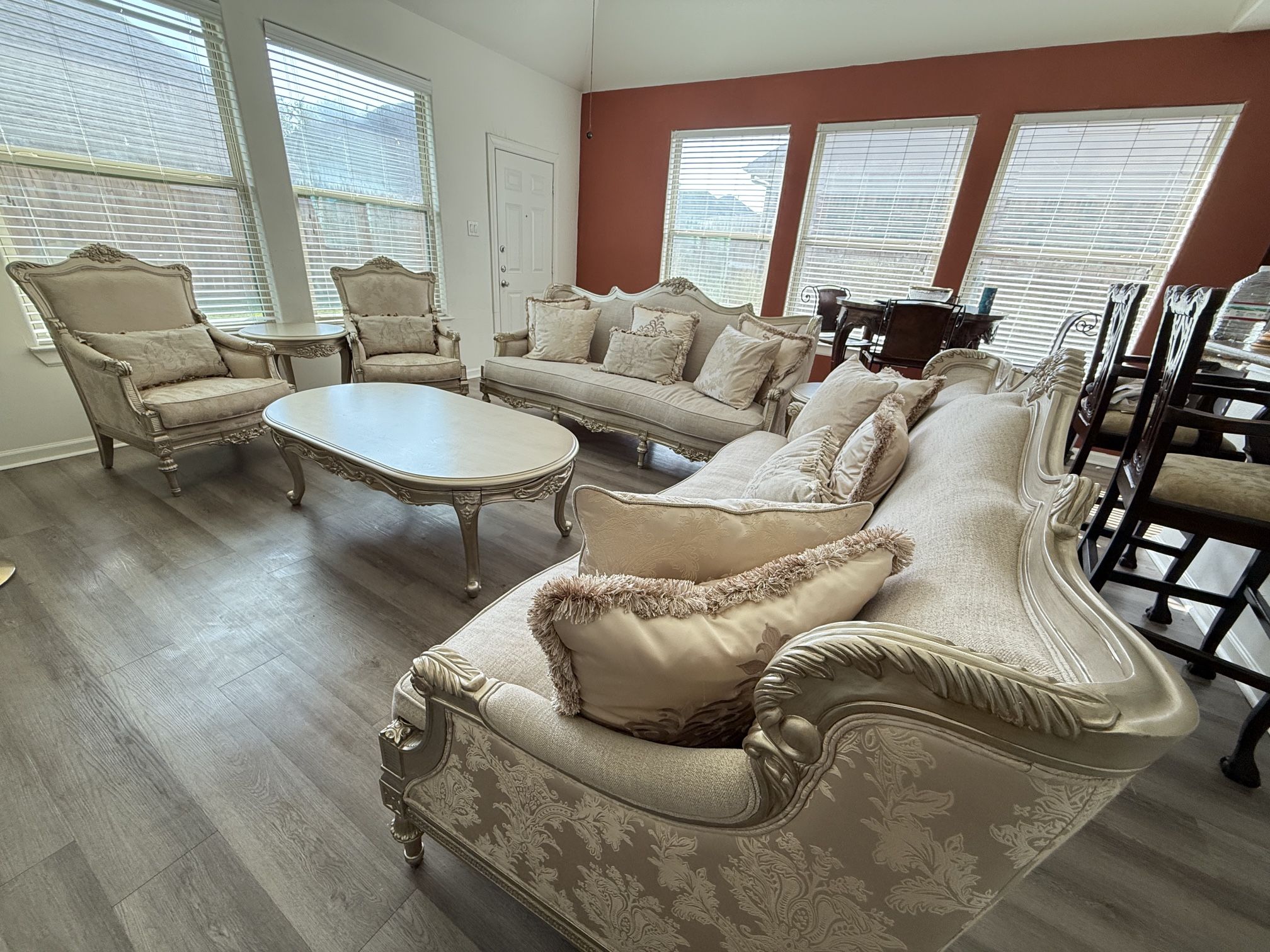 Elegant 7-Piece Victorian-Style Living Room Set – MUST GO