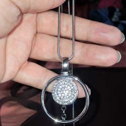 925sterlling Silver Micro Pave 30 Inches Necklace 